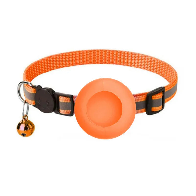 Reflective Cat Collar with Tracker Holder
