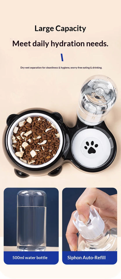 2-in-1 Tilted Pet Bowl Feeder