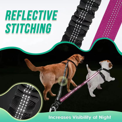 Dual Shock Absorbing Dog Leash Splitter