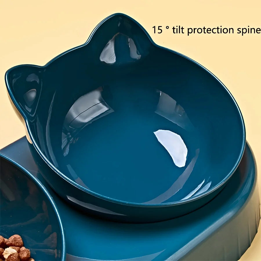 3-in-1 Tilted Pet Bowl Set