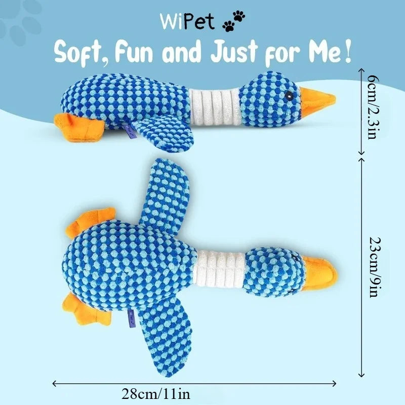 Pineapple Velvet Goose Dog Toy