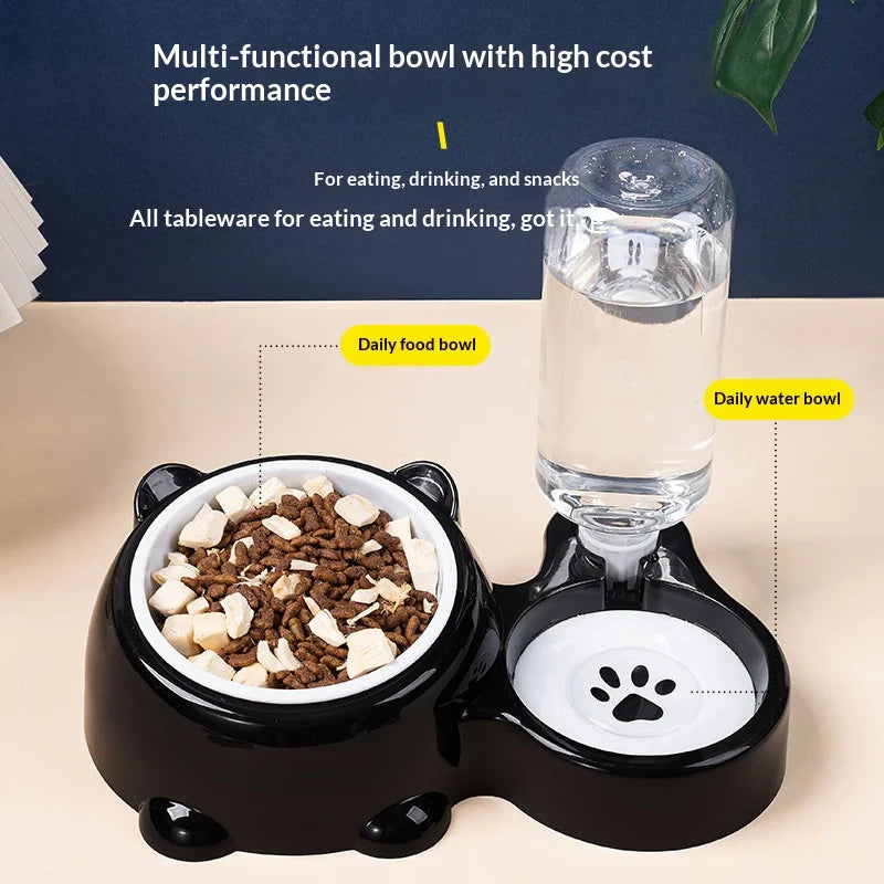 2-in-1 Tilted Pet Bowl Feeder