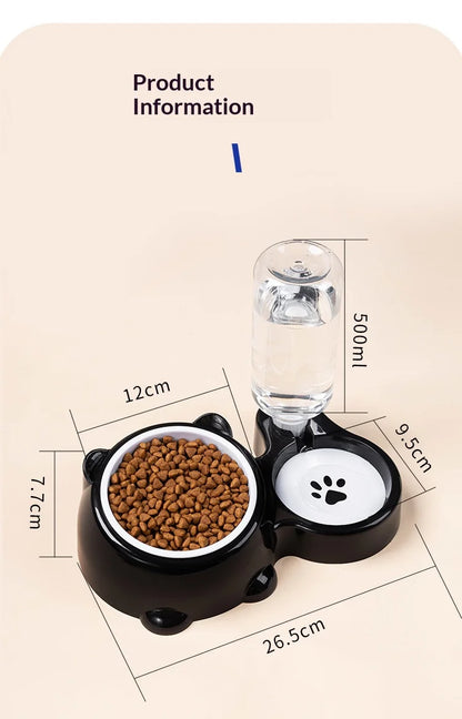2-in-1 Tilted Pet Bowl Feeder