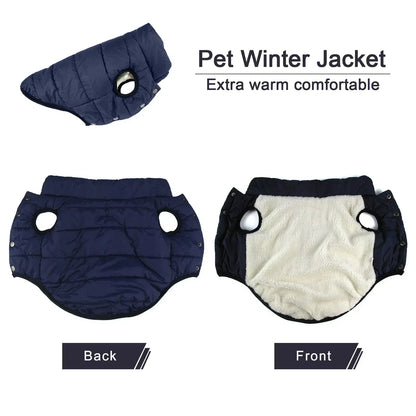 Winter Dog Jacket with Fleece Lining
