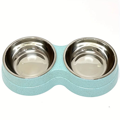 Dual Stainless Steel Pet Bowls