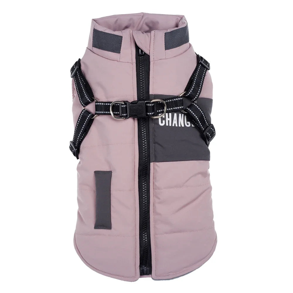 Dog Windbreaker Jacket with Harness