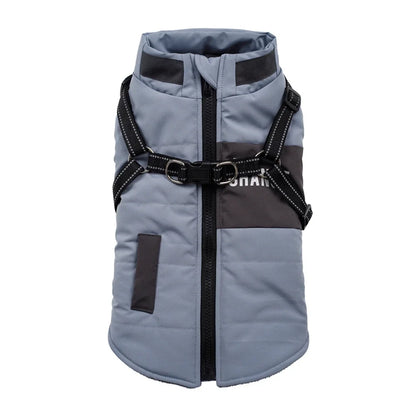 Dog Windbreaker Jacket with Harness