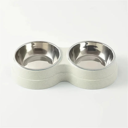 Dual Stainless Steel Pet Bowls