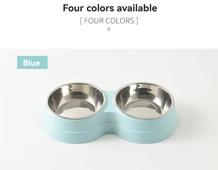 Dual Stainless Steel Pet Bowls