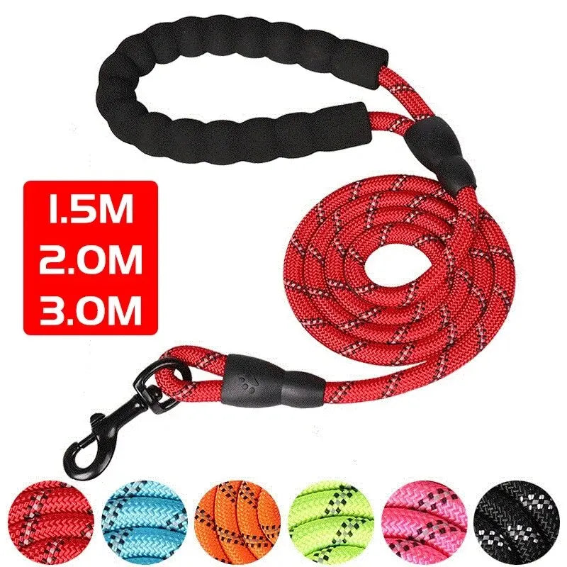 PuppyMeo Luxe Guard Leash | Reflective Heavy-Duty Nylon Traction Rope