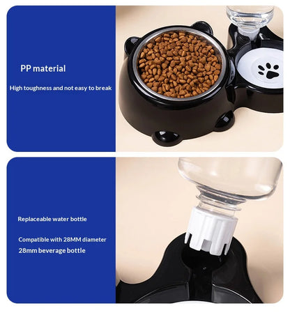 2-in-1 Tilted Pet Bowl Feeder