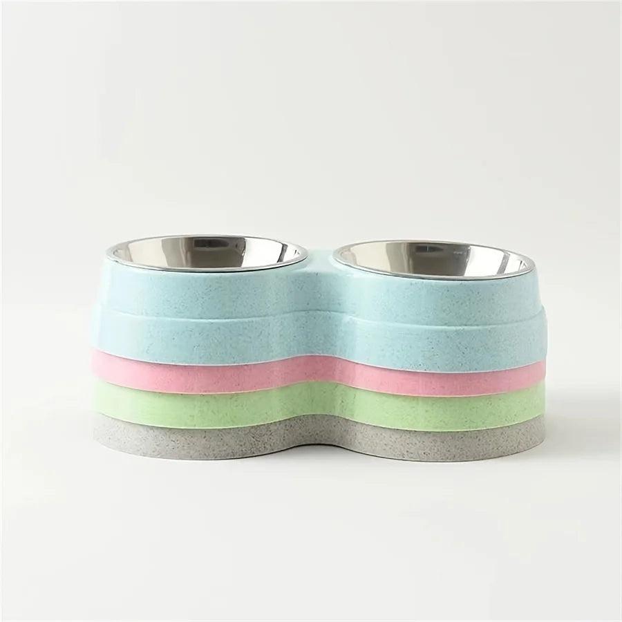 Dual Stainless Steel Pet Bowls