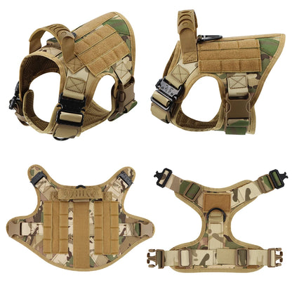 No-Pull Military Tactical Dog Harness with Handle (Leash Included)