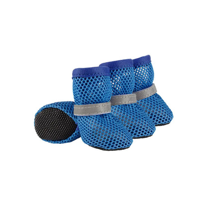Breathable Summer Dog Shoes (Set of 4) — Anti-Slip, Wear-Resistant Outdoor Boots for Small & Medium Dogs, Puppies & Cats