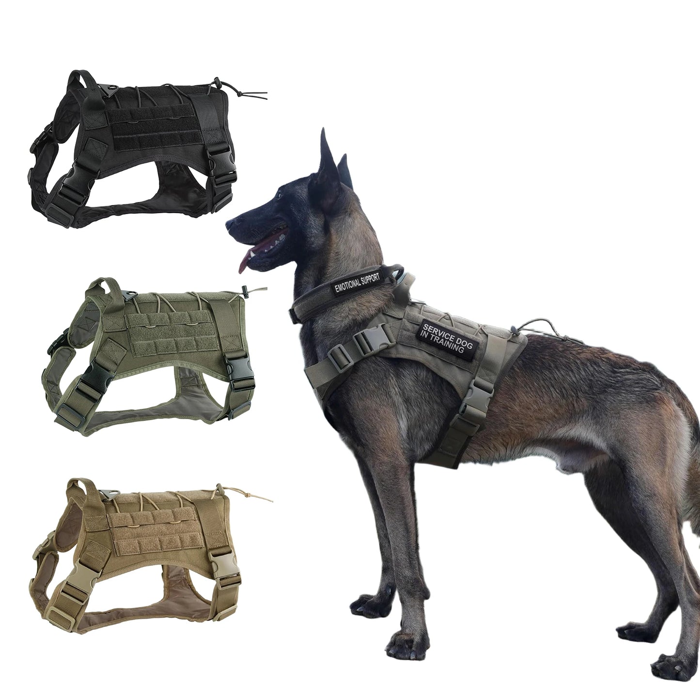 Tactical Dog Harness for Large Pet No-Pull