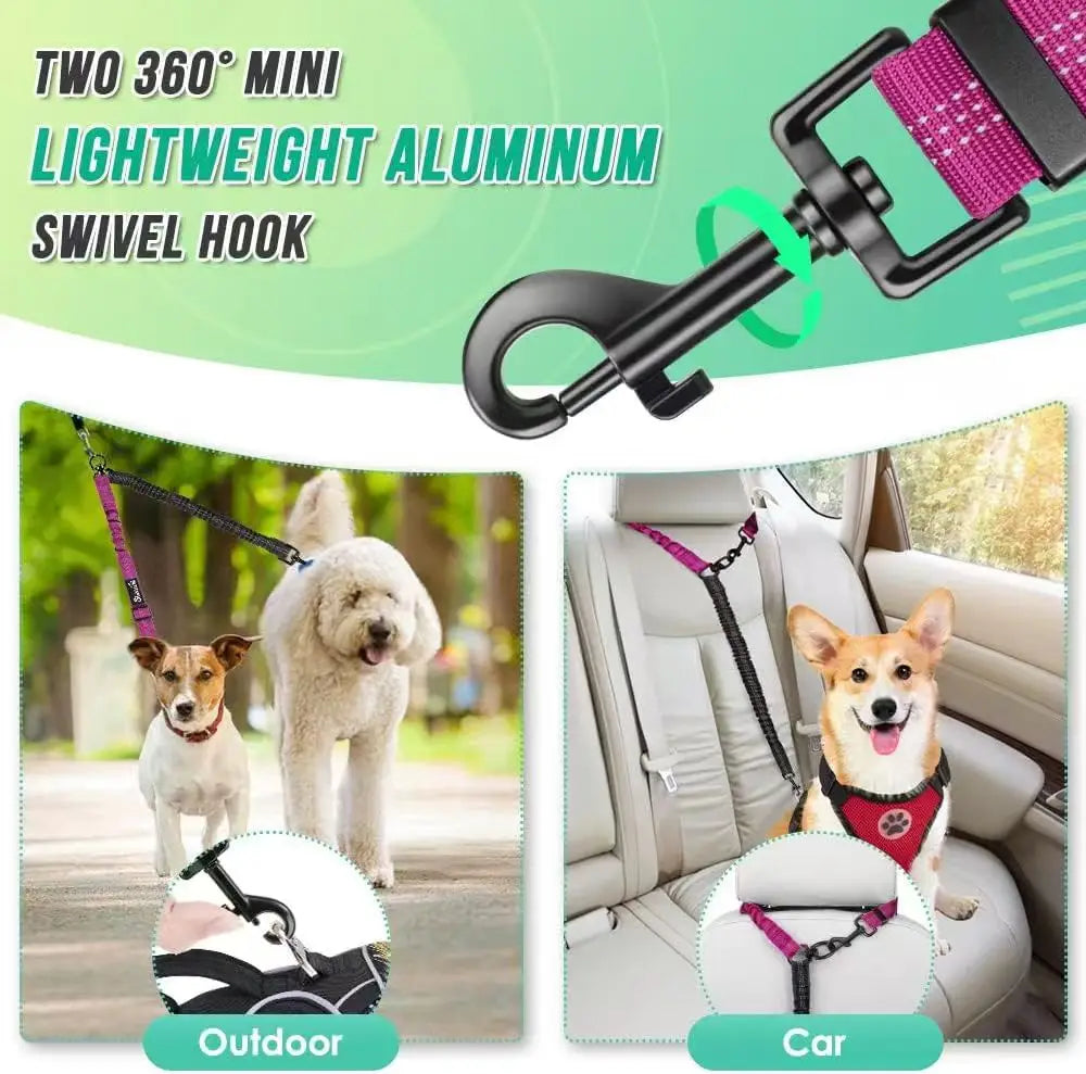 Dual Shock Absorbing Dog Leash Splitter