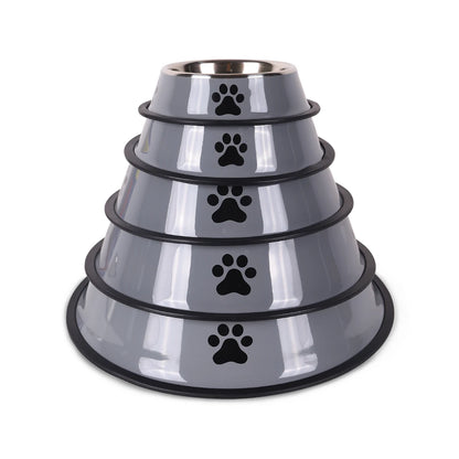 Stainless Steel Pet Food Bowl (16–22cm)