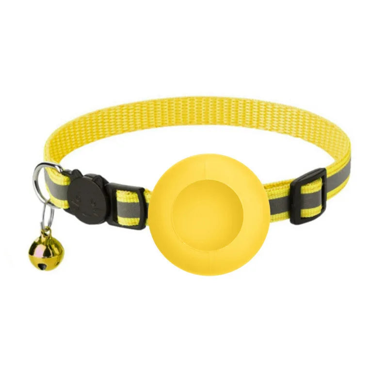 Reflective Cat Collar with Tracker Holder