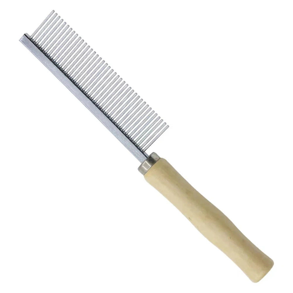 Wooden Handle Pet Grooming Comb