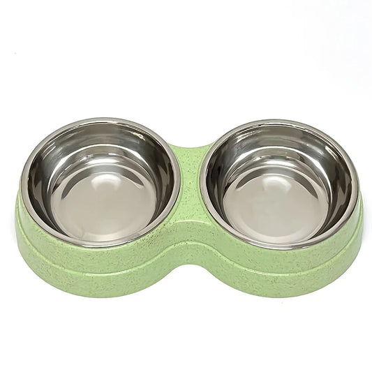 Dual Stainless Steel Pet Bowls