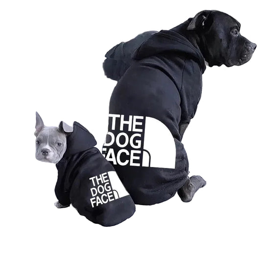 Dog Face Print Hoodie
