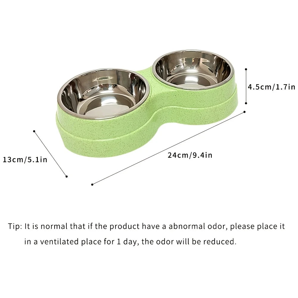 Dual Stainless Steel Pet Bowls
